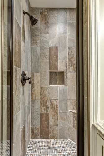 Home Additions in Brentwood, TN - Basement Shower Stone